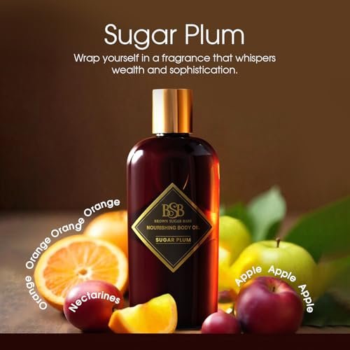 Brown Sugar Babe Sugar Plum Body Oil – Nourishing Scented Oil with Maple & Raspberry, Paraben-Free, Made in USA Avelisse