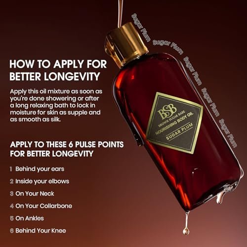 Brown Sugar Babe Sugar Plum Body Oil – Nourishing Scented Oil with Maple & Raspberry, Paraben-Free, Made in USA Avelisse