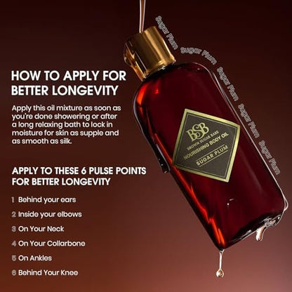 Brown Sugar Babe Sugar Plum Body Oil – Nourishing Scented Oil with Maple & Raspberry, Paraben-Free, Made in USA Avelisse