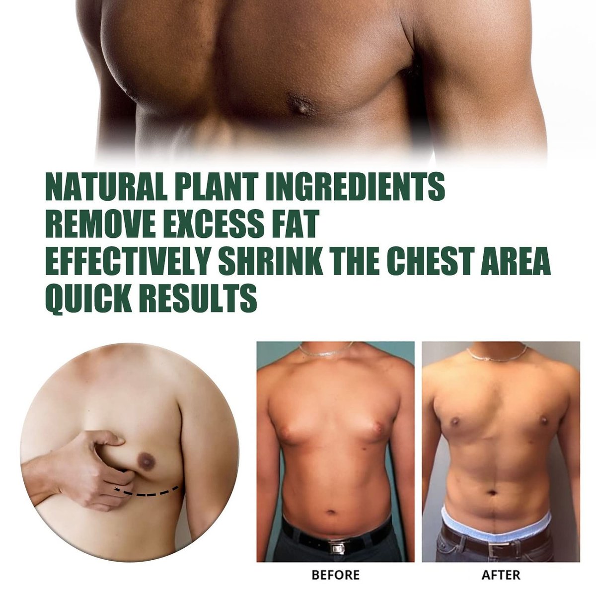 YG LianKai 2-Pack Gynecomastia Tightening Ginger Cream for Men – Chest Firming & Moisturizing Formula - görsel 7