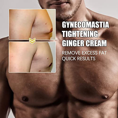 YG LianKai 2-Pack Gynecomastia Tightening Ginger Cream for Men – Chest Firming & Moisturizing Formula