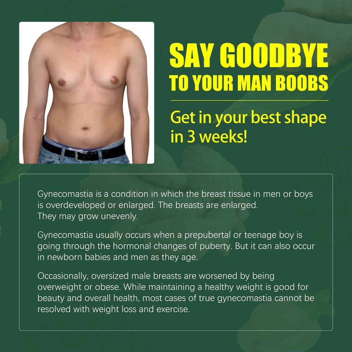 YG LianKai 2-Pack Gynecomastia Tightening Ginger Cream for Men – Chest Firming & Moisturizing Formula - görsel 5