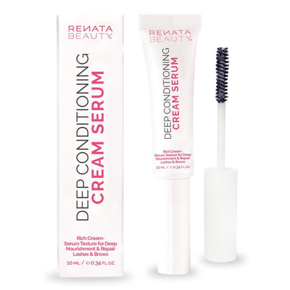 RB RENATA BEAUTY Lash & Brow Deep Conditioning Cream Serum – Nourish, Repair & Protect Eyebrows and Eyelashes, Post-Treatment Aftercare & Daily Use, Clear, 0.34 FL.OZ