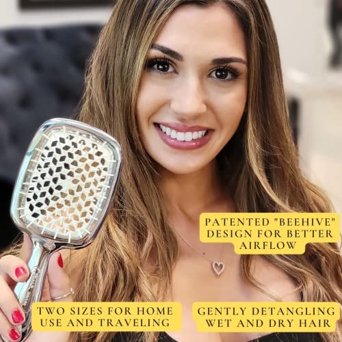 Jäneke Small Superbrush - Beige | Gentle Hairbrush for Fine, Curly & Thick Hair - görsel 10