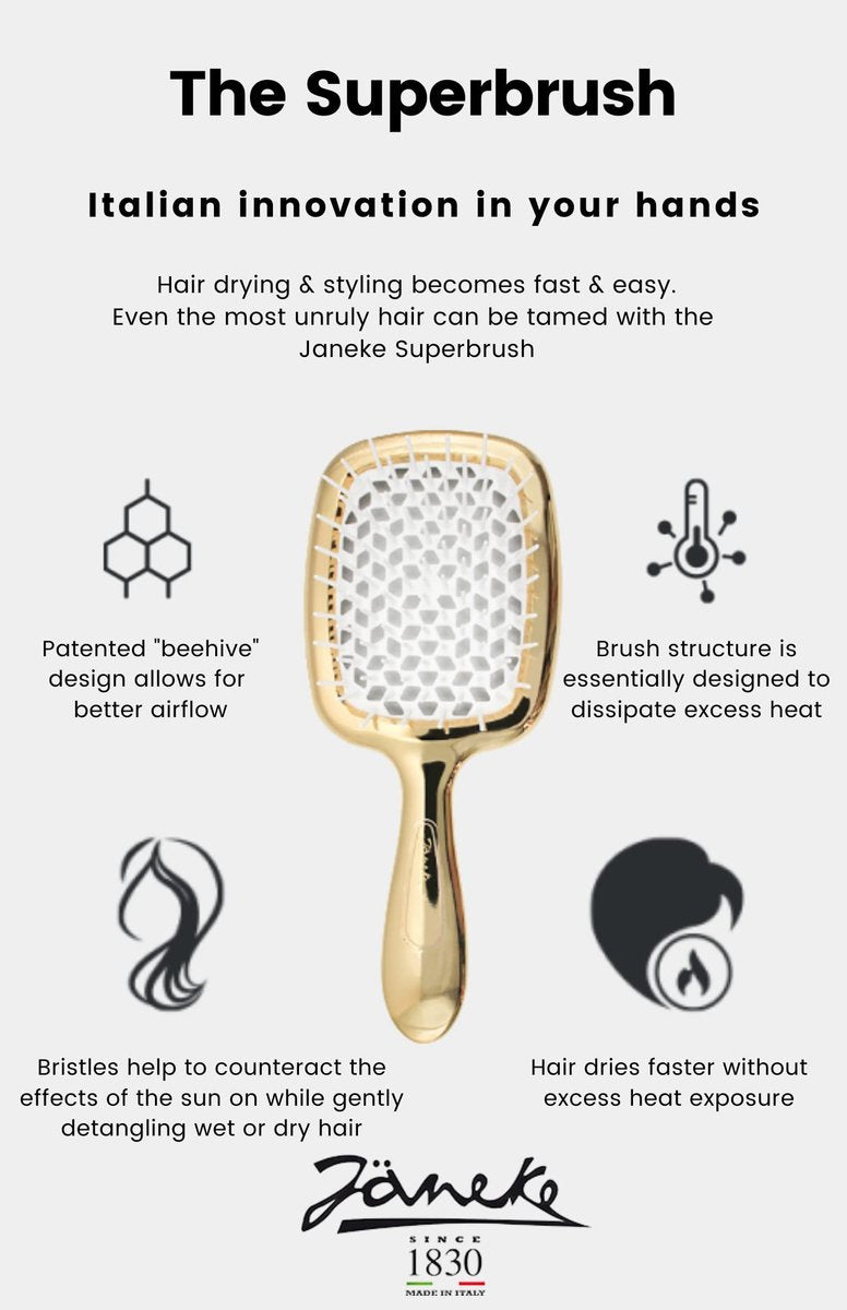 Jäneke Small Superbrush in Turquoise - Gentle Detangling Hair Brush for Fine, Curly, Thick, and Wavy Hair - görsel 3