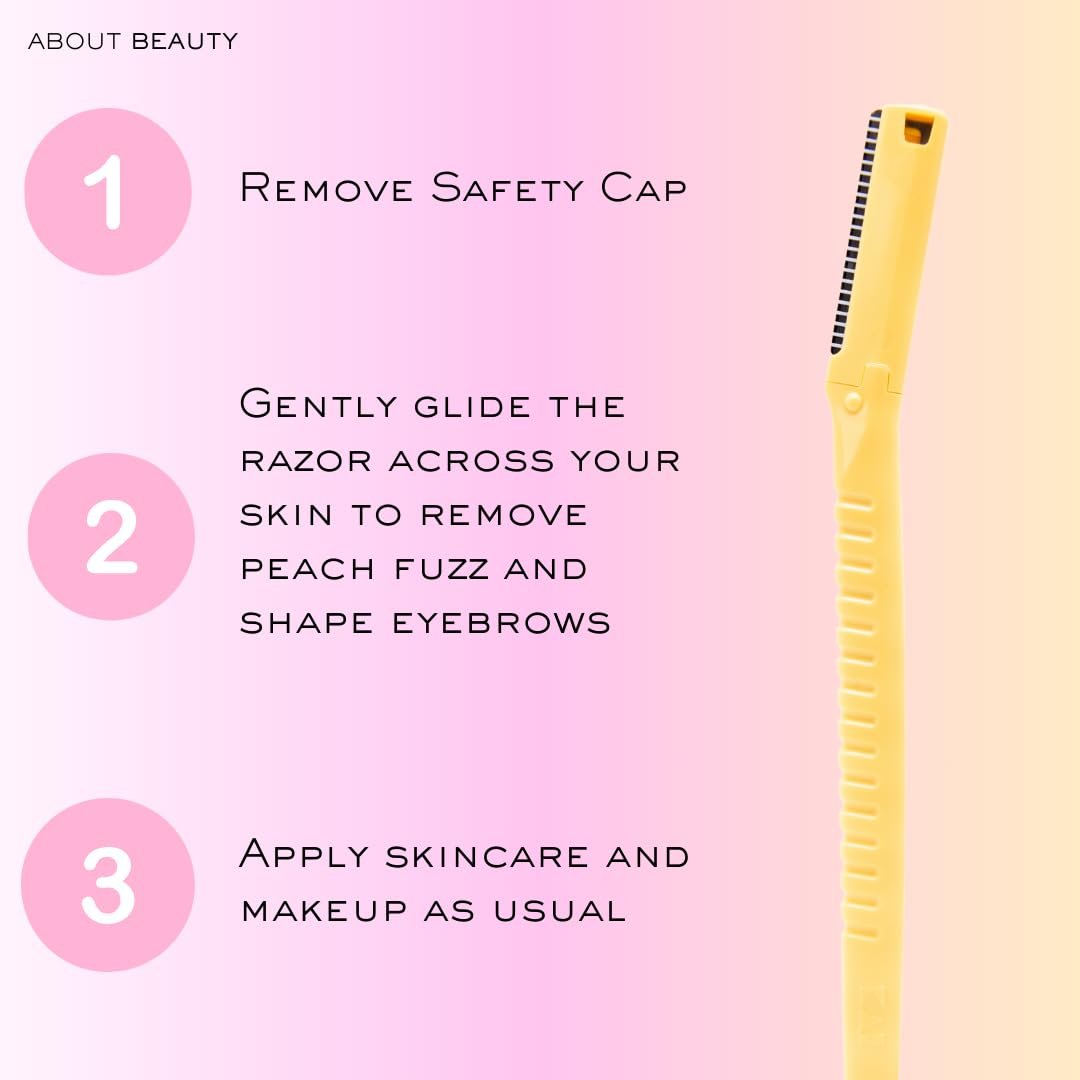 About Beauty Face N Brow - 3 Beauty Groomers for Hair Removal | Facial Razors for Dermaplaning & Brow Shaping - görsel 11