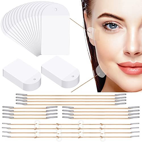 Maitys 136-Piece Face Lift Tapes with Lifting Ropes – Invisible Facelift Tape for Neck, Eye, and Face Lifting Avelisse