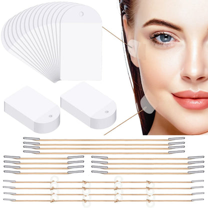 Maitys 136-Piece Face Lift Tapes with Lifting Ropes – Invisible Facelift Tape for Neck, Eye, and Face Lifting Avelisse