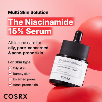 COSRX 15% Niacinamide Face Serum - Pore Minimizer & Even Skin Tone - 0.67 fl oz Korean Skincare Avelisse
