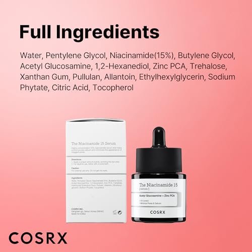 COSRX 15% Niacinamide Face Serum - Pore Minimizer & Even Skin Tone - 0.67 fl oz Korean Skincare Avelisse