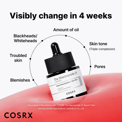 COSRX 15% Niacinamide Face Serum - Pore Minimizer & Even Skin Tone - 0.67 fl oz Korean Skincare Avelisse