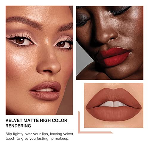 LSxia 18 Colors Capsule Pills Lipstick Mini Lip-Stick Set, Long Lasting Mini Matte Lipstick Lip Stain Lip Tint - Labiales Mate 24 Horas Originales, Cute Dark Red Matte Lipsticks Set for Women - görsel 12