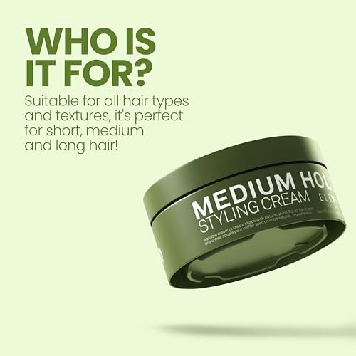 ELEVEN AUSTRALIA Medium Hold Hair Styling Cream - Slick Hold Pomade with Carnauba Wax, Matte Texture Paste for Short, Medium, or Long Hair, Natural Shine - 3 oz Avelisse