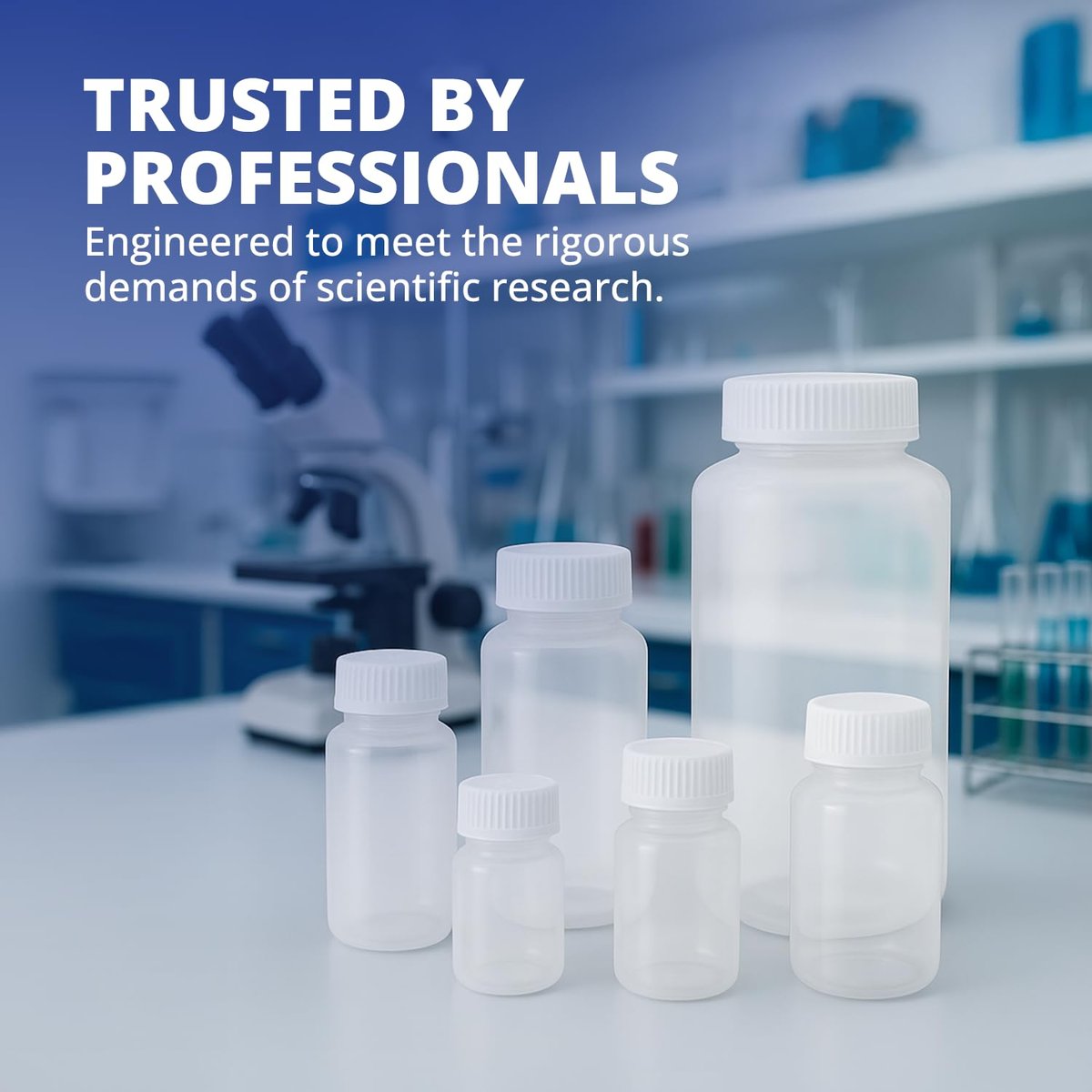 United Scientific 3 oz Travel Bottles for Toiletries - Leak Proof TSA Approved Containers, Pack of 6 - Clear HDPE Screw Top Bottles - görsel 9