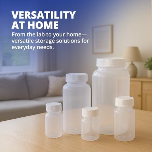 United Scientific 3 oz Travel Bottles for Toiletries - Leak Proof TSA Approved Containers, Pack of 6 - Clear HDPE Screw Top Bottles - görsel 12