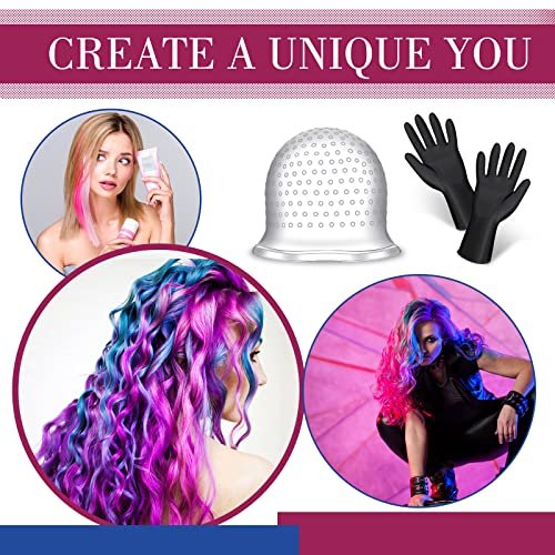 Canlierr Silicone Highlight Cap with Hook and Gloves – Reusable Hair Highlighting Kit for Salon & Home Use - görsel 10