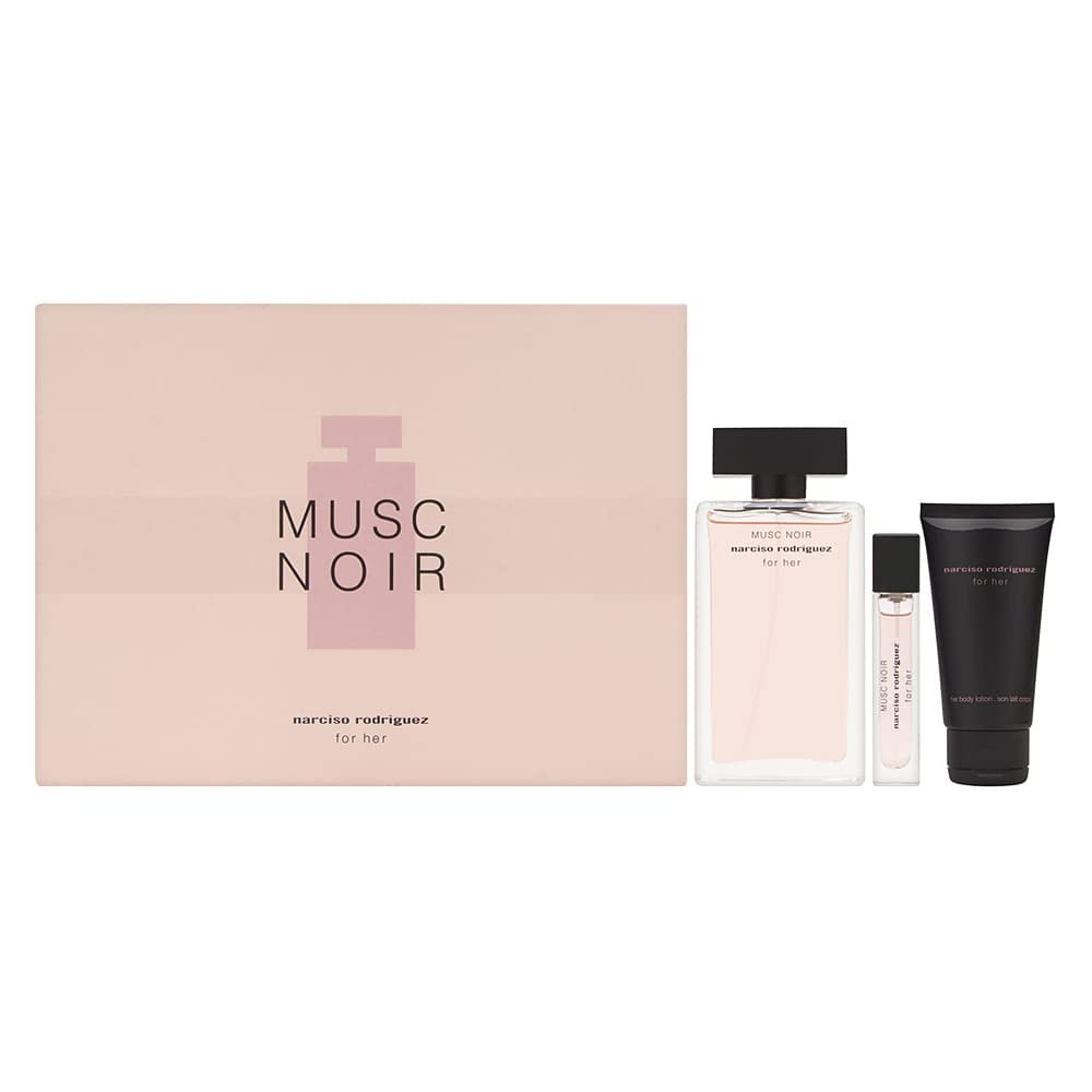 Narciso Rodriguez Musc Noir for Her 3 Piece Set: Eau de Parfum Spray, Purse Spray & Body Lotion - görsel 2