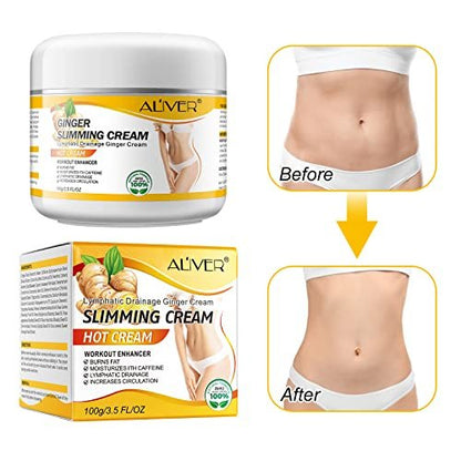 VOGSIG Anti Cellulite Slimming Gel - Hot Cream with Ginger for Fat Burning, Weight Loss, Body Tightening & Relaxation (3.5 Fl Oz)