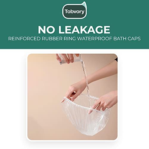 Tobvory 100-Pack Disposable Shower Caps – Extra Large Waterproof Plastic Shower Caps for Women & Men, Perfect for Bath, Hair Treatment, Conditioning at Home, Hotel & Travel - görsel 8