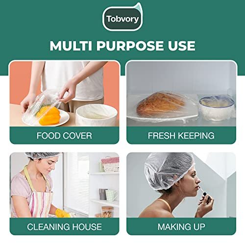 Tobvory 100-Pack Disposable Shower Caps – Extra Large Waterproof Plastic Shower Caps for Women & Men, Perfect for Bath, Hair Treatment, Conditioning at Home, Hotel & Travel - görsel 12