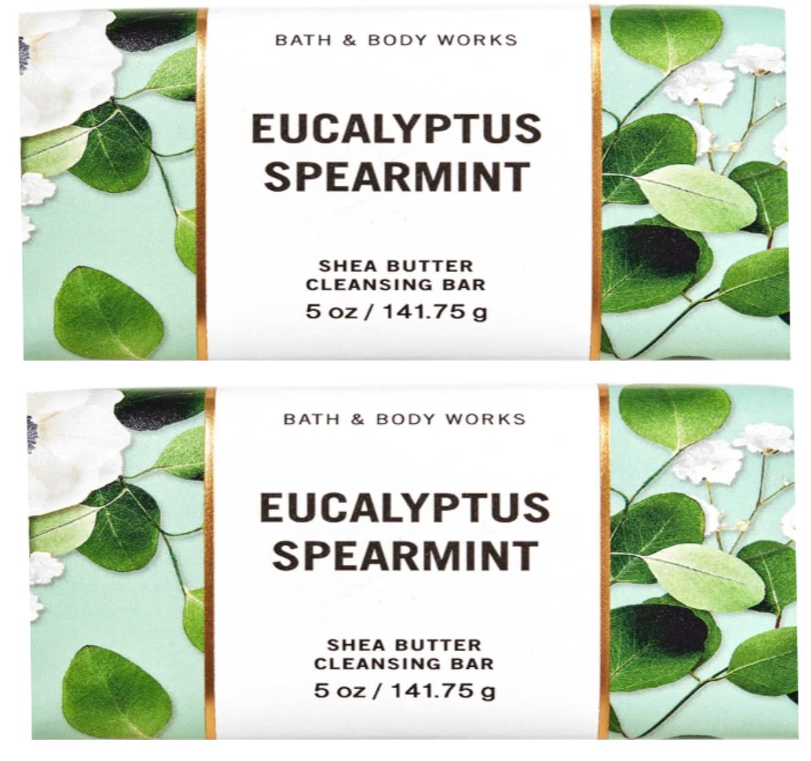 Bath & Body Works Eucalyptus Spearmint Bar Soap 2-Pack (5 oz Each) - Moisturizing, Aromatherapy Hand & Body Soap Avelisse