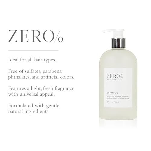 Gilchrist & Soames Zero% Unisex Shampoo – Natural, Sulfate Free, Paraben Free, Cruelty Free Formula for All Hair Types, Gentle Hair & Scalp Cleansing with Fresh Botanical Scent, 15.5 oz Avelisse