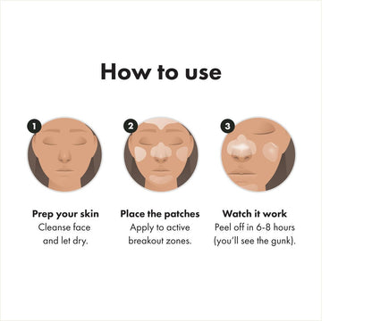 Mighty Patch Hero Cosmetics XL Hydrocolloid Face Mask for Acne – 5 Large Pimple Patches for Nose, Chin, Forehead & Cheeks