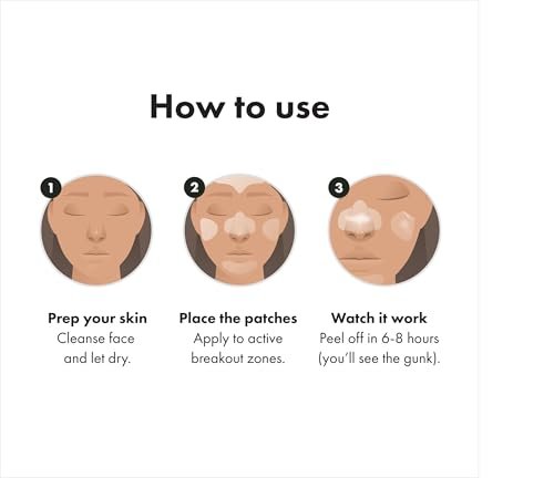 Mighty Patch Hero Cosmetics XL Hydrocolloid Face Mask for Acne – 5 Large Pimple Patches for Nose, Chin, Forehead & Cheeks - görsel 10
