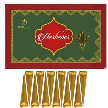 Herbever 12-Pack Ready to Use Henna Hair Color Cones – Reddish Brown Henna Paste for Root Touch-Up & Spot Coloring, Long-Lasting Natural Hair Color for Women