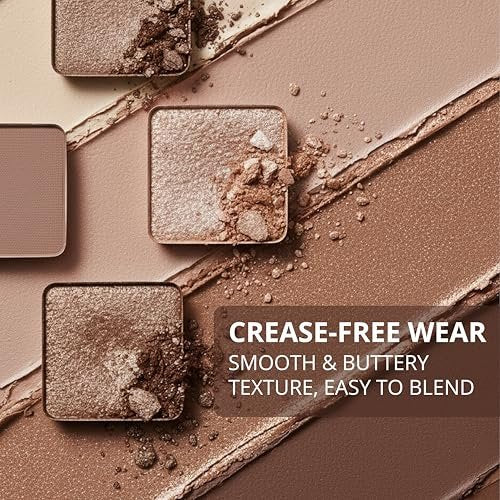 Lamora Nude Eyeshadow Palette - 12 Soft Pink Rose Shadows, Matte & Shimmer Finishes, Ultra-Blendable Everyday Neutrals, Long-Lasting Wear, Travel Makeup with Mirror Avelisse