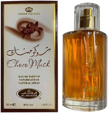 Al-Rehab Choco Musk Eau De Parfum 50ml | Chocolate & Musk Fragrance for Men and Women