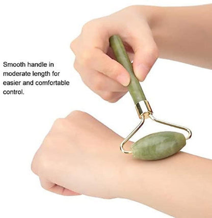 Fuvooi Jade Roller & Gua Sha Set 5 in 1 Facial Massager Tools for Face Sculpting & Skin Care