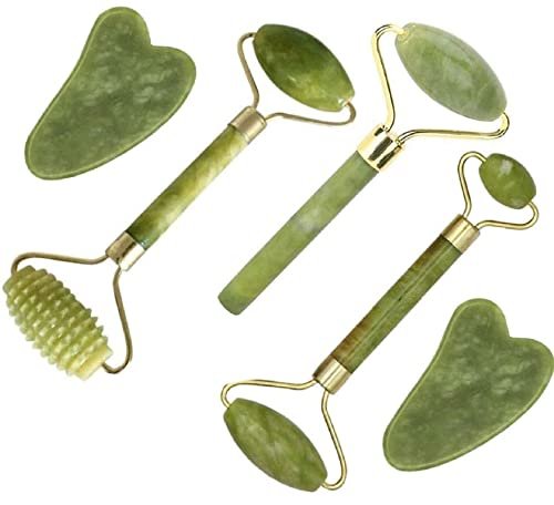 Fuvooi Jade Roller & Gua Sha Set 5 in 1 Facial Massager Tools for Face Sculpting & Skin Care - görsel 2