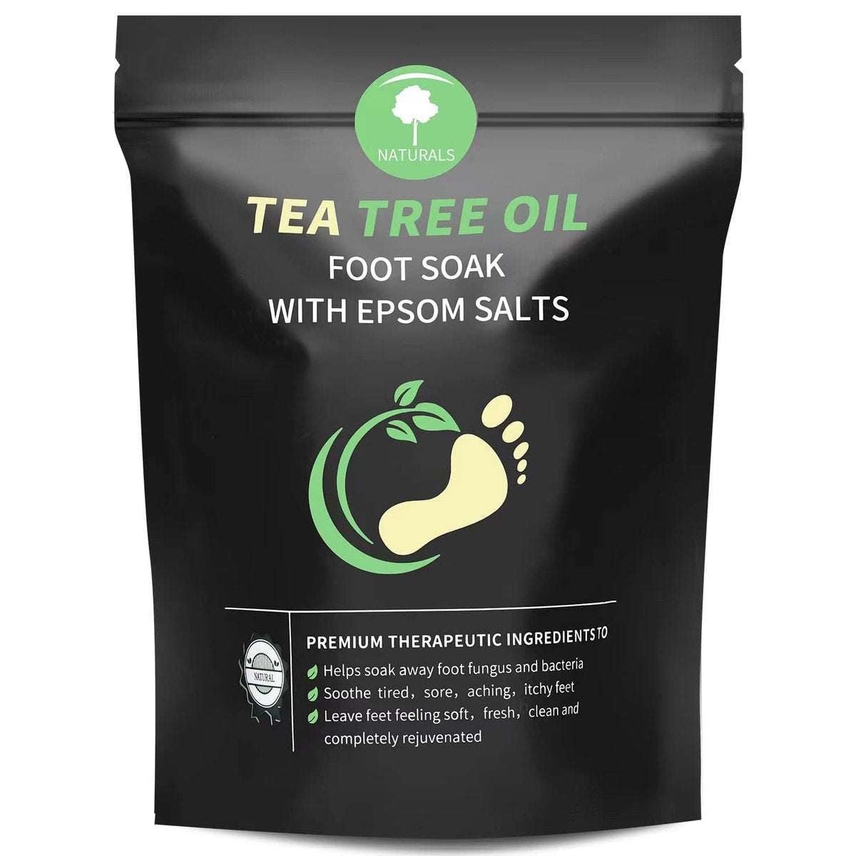 Tea Tree Oil Foot Soak with Epsom Salt – Pedicure Foot Spa for Toenail Fungus, Nail Discoloration, Foot Odor & Itchiness (16 oz) - görsel 1