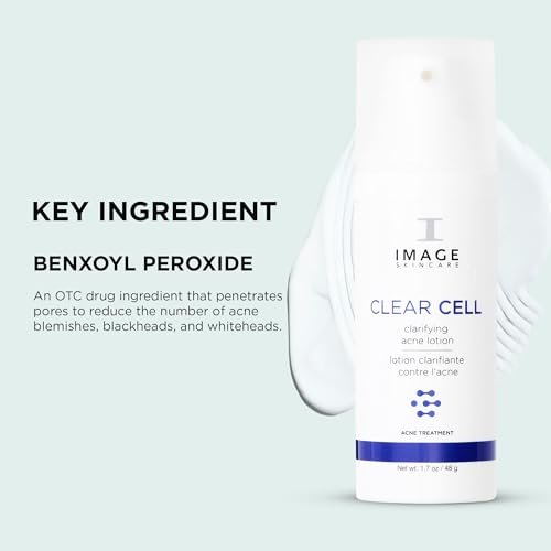 IMAGE Skincare CLEAR CELL Clarifying Acne Lotion Treatment with Benzoyl Peroxide - Treats and Prevents Acne Blemishes, 1.7 oz Avelisse