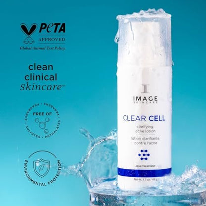 IMAGE Skincare CLEAR CELL Clarifying Acne Lotion Treatment with Benzoyl Peroxide - Treats and Prevents Acne Blemishes, 1.7 oz Avelisse