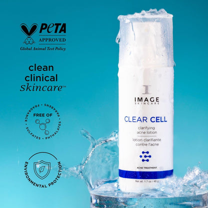 IMAGE Skincare CLEAR CELL Clarifying Acne Lotion Treatment with Benzoyl Peroxide - Treats and Prevents Acne Blemishes, 1.7 oz Avelisse