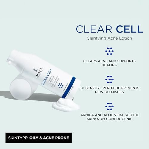 IMAGE Skincare CLEAR CELL Clarifying Acne Lotion Treatment with Benzoyl Peroxide - Treats and Prevents Acne Blemishes, 1.7 oz Avelisse