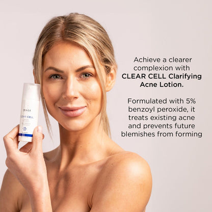 IMAGE Skincare CLEAR CELL Clarifying Acne Lotion Treatment with Benzoyl Peroxide - Treats and Prevents Acne Blemishes, 1.7 oz Avelisse