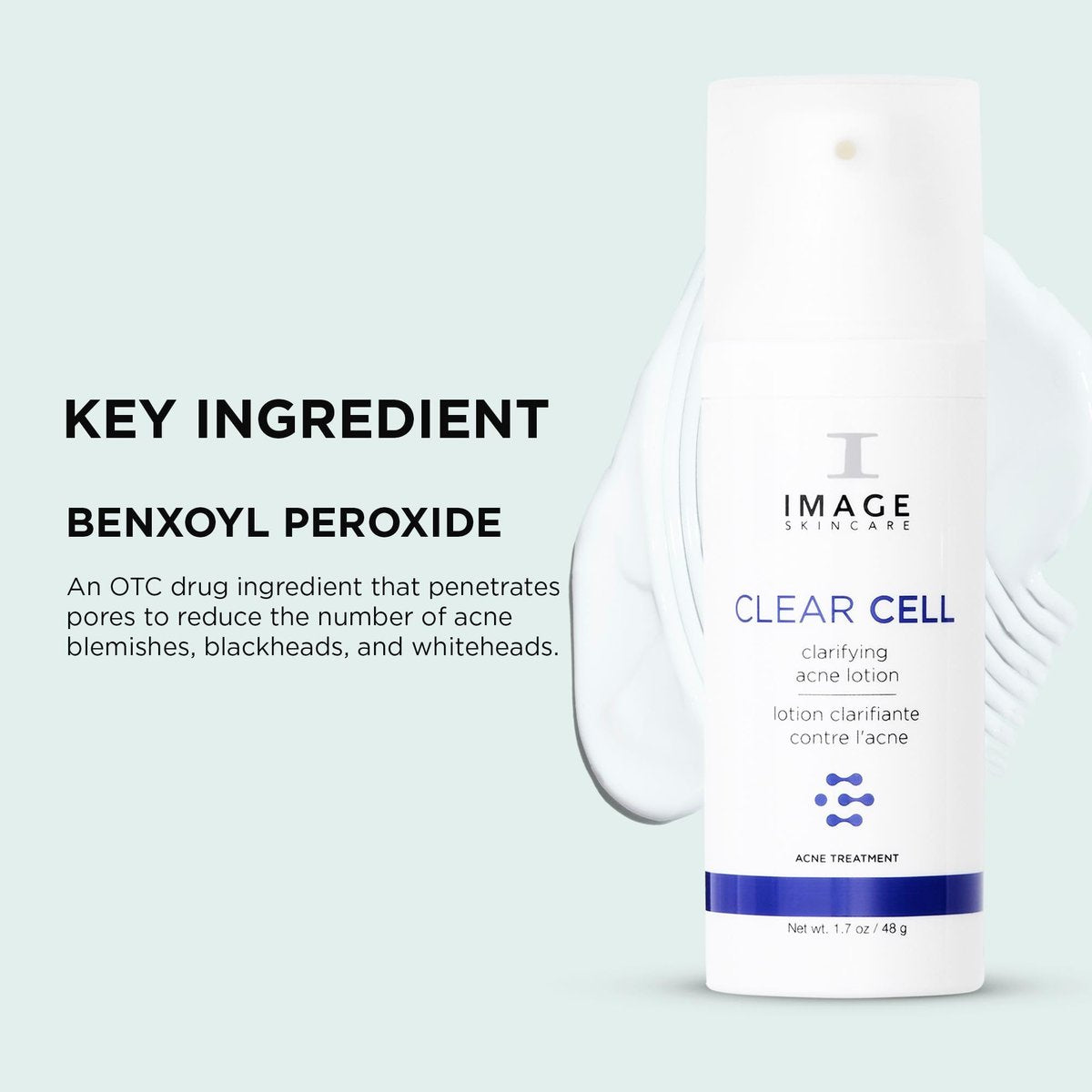 IMAGE Skincare CLEAR CELL Clarifying Acne Lotion Treatment with Benzoyl Peroxide - Treats and Prevents Acne Blemishes, 1.7 oz Avelisse