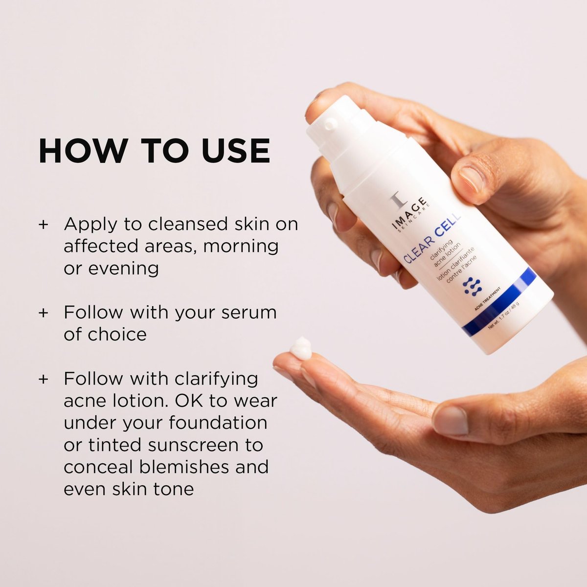 IMAGE Skincare CLEAR CELL Clarifying Acne Lotion Treatment with Benzoyl Peroxide - Treats and Prevents Acne Blemishes, 1.7 oz Avelisse