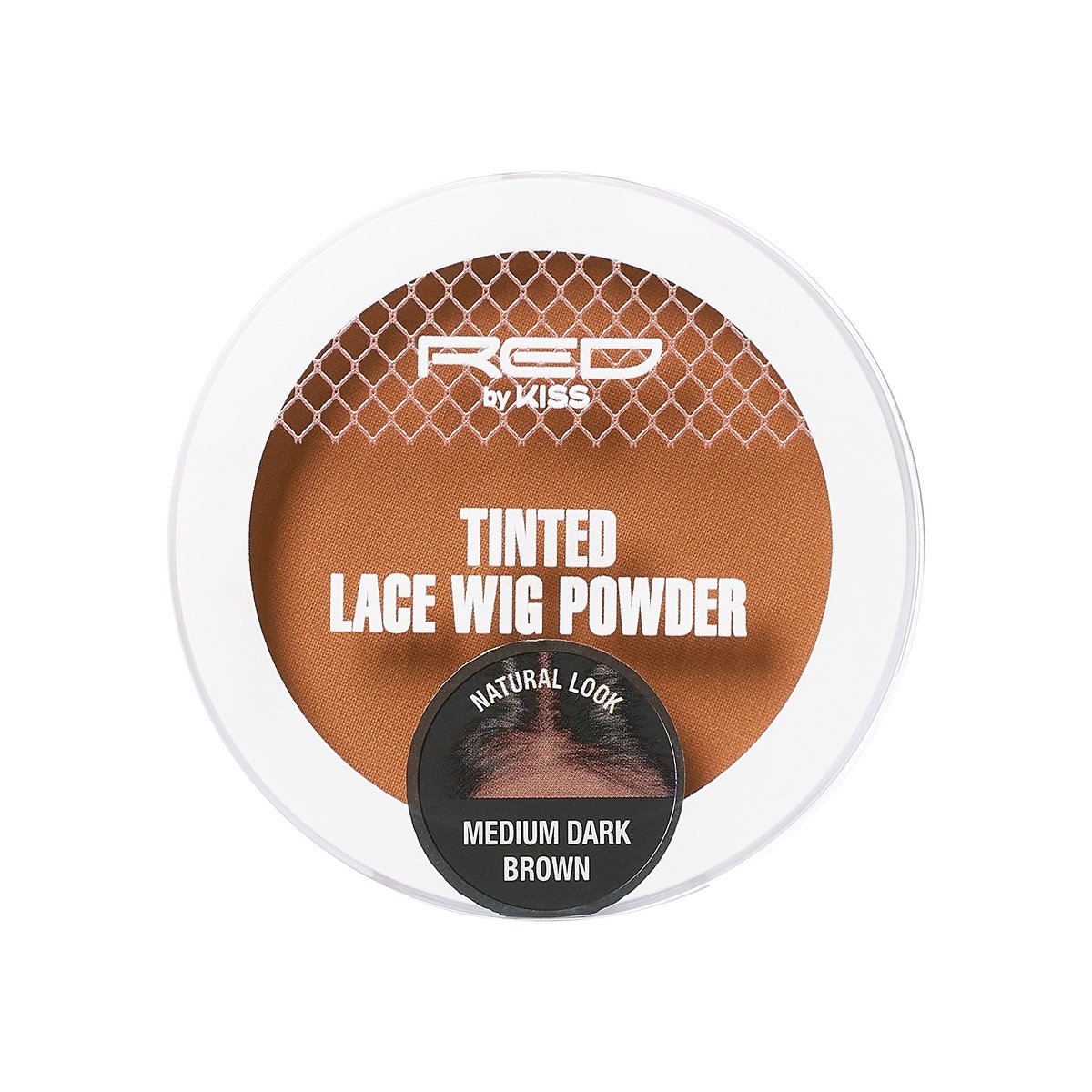 Red by Kiss Lace Wig Brush Tinted Powder Set – Matte Finish, Oil Control, Lightweight, Long-Lasting, Mix & Match Shade Duo - Medium Dark Brown Set Avelisse