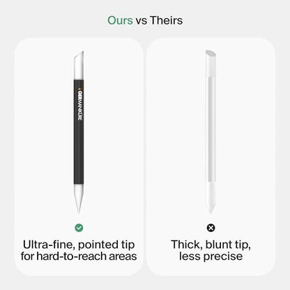 GERMANIKURE Clear Glass Cuticle Stick - No Sleeve - Ethically Made in Czech Republic - Cuticle Pusher & Remover, Callous & Dry Skin Fingertip File, Nail Shaper