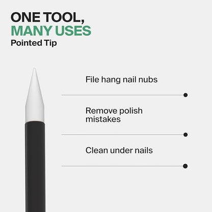 GERMANIKURE Clear Glass Cuticle Stick - No Sleeve - Ethically Made in Czech Republic - Cuticle Pusher & Remover, Callous & Dry Skin Fingertip File, Nail Shaper