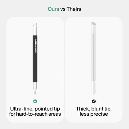 GERMANIKURE Clear Glass Cuticle Stick - No Sleeve - Ethically Made in Czech Republic - Cuticle Pusher & Remover, Callous & Dry Skin Fingertip File, Nail Shaper