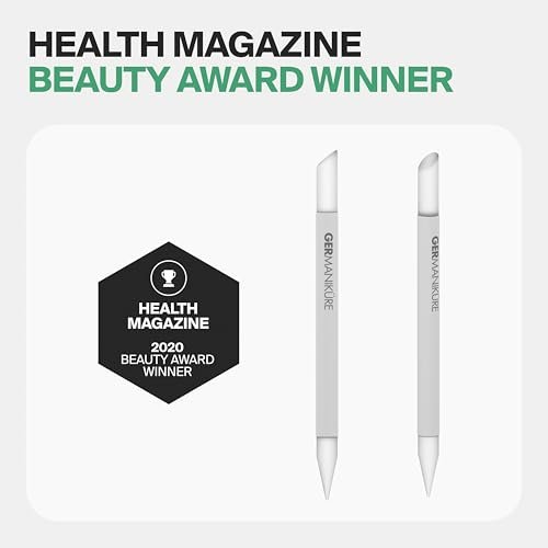 GERMANIKURE Clear Glass Cuticle Stick - No Sleeve - Ethically Made in Czech Republic - Cuticle Pusher & Remover, Callous & Dry Skin Fingertip File, Nail Shaper - görsel 10
