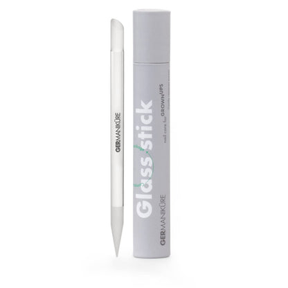 GERMANIKURE Clear Glass Cuticle Stick - No Sleeve - Ethically Made in Czech Republic - Cuticle Pusher & Remover, Callous & Dry Skin Fingertip File, Nail Shaper
