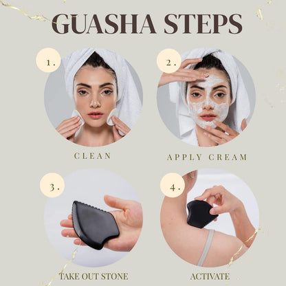 Yuanchupin BianStone Gua Sha Facial Massage Tool – Newly Upgraded Unique Tooth Edge for Lymphatic Drainage & Face Sculpting Avelisse