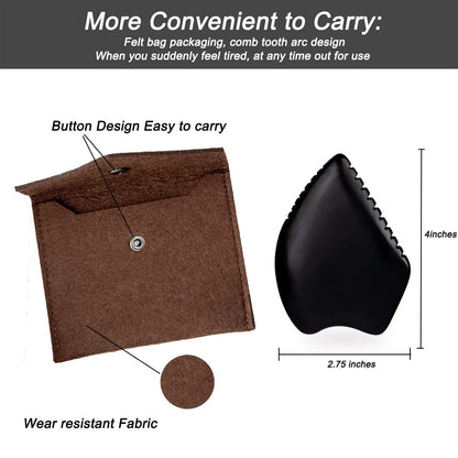 Yuanchupin BianStone Gua Sha Facial Massage Tool – Newly Upgraded Unique Tooth Edge for Lymphatic Drainage & Face Sculpting Avelisse