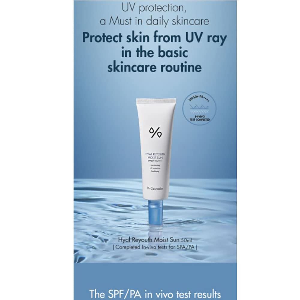Dr. Ceuracle Hyal Reyouth Moist Sun - Hydrating Essence Sunscreen SPF50+ PA++++, 50ml Avelisse